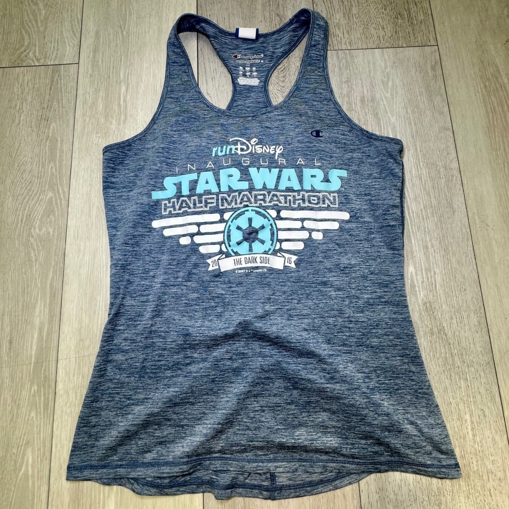 runDisney inaugural 2016 Star Wars half marathon Dark Side women's tank sizeโ m
